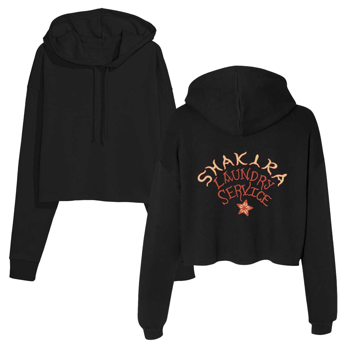 Laundry Service Logo Ladies Cropped Hoodie - Black – Shakira Store Laundry Service Logo Ladies Cropped Hoodie - Black – Shakira Store
