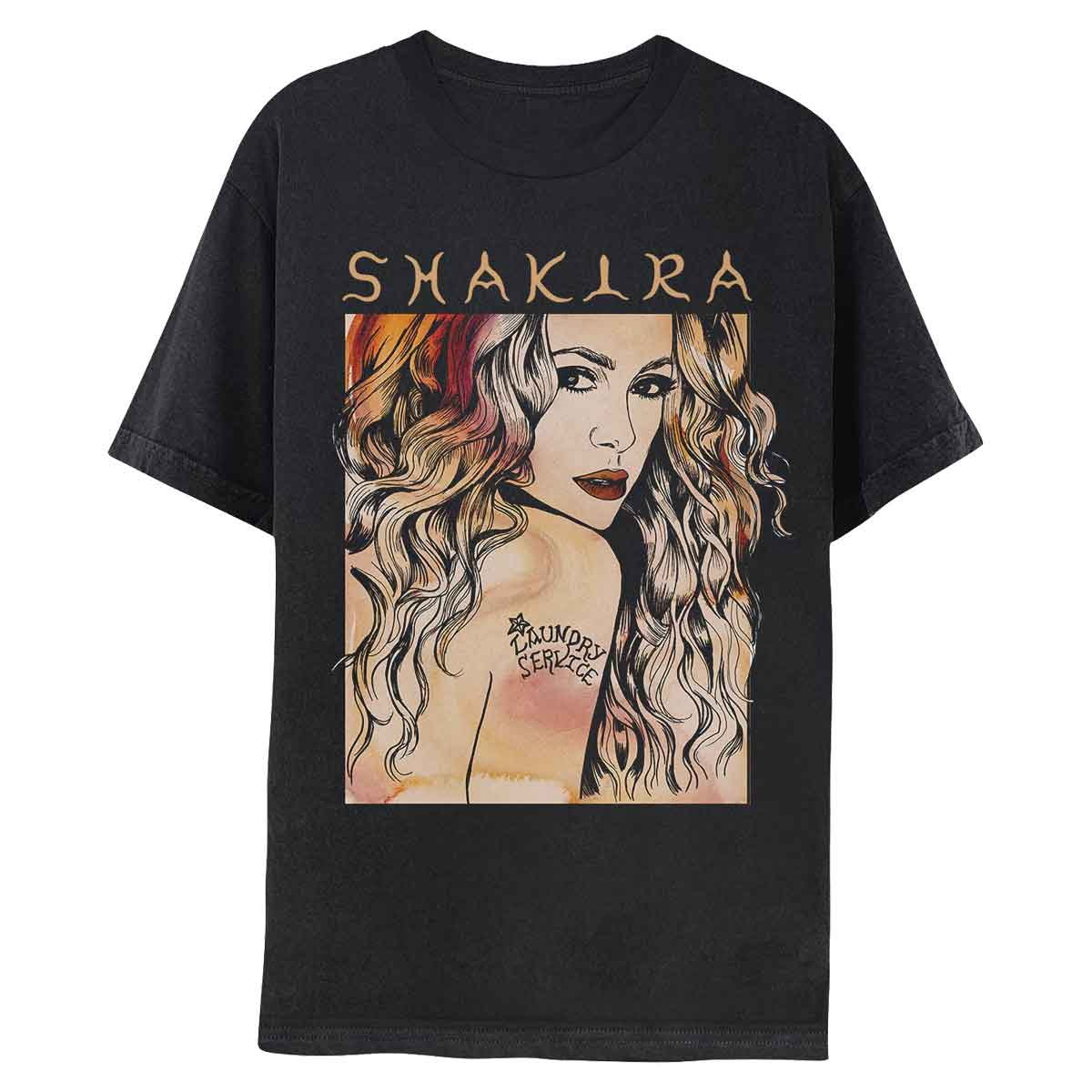 Laundry Service Illustrated T-shirt - Vintage Black