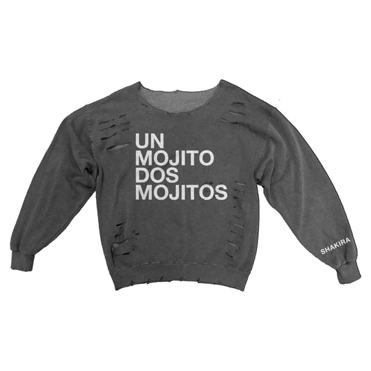 Un Mojito Dos Mojitos Destroyed Women's Sweatshirt - Shakira